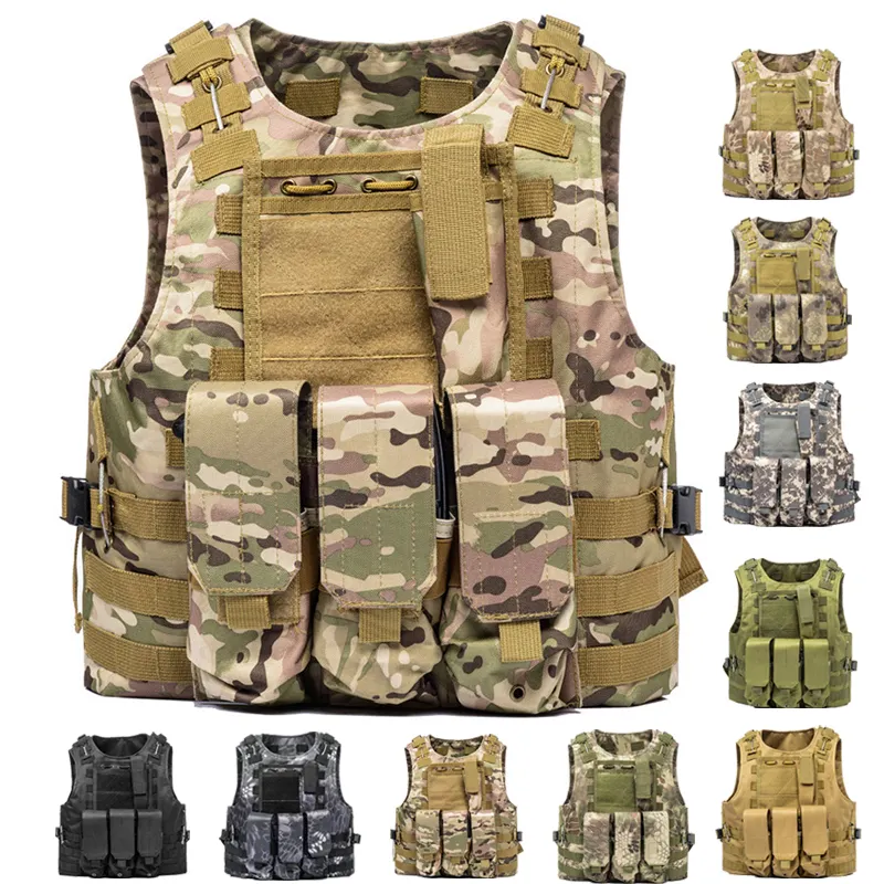 OBSHORSE  Black  Custom Tactical Security  Vest Multicam With Molle System Equipment Combat  Plate Carrier Tactical Vest
