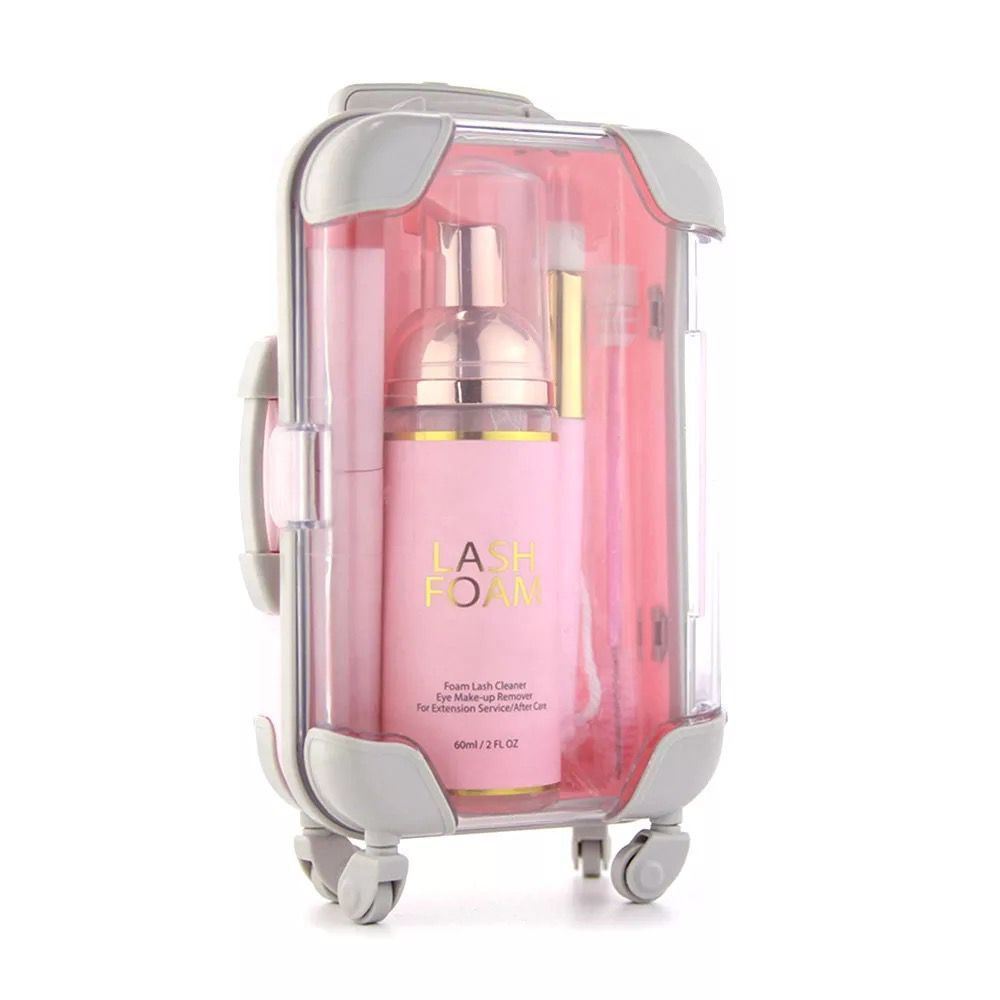 Wholesale lash foam bottles cleanser custom logo lash shampoo set private labeling lash shampoo kit