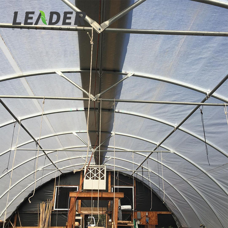 Light Deprivation blackout greenhouse automated Poly Tunnel greenhouse agricultural galvanized structure green house 30ftx100ft