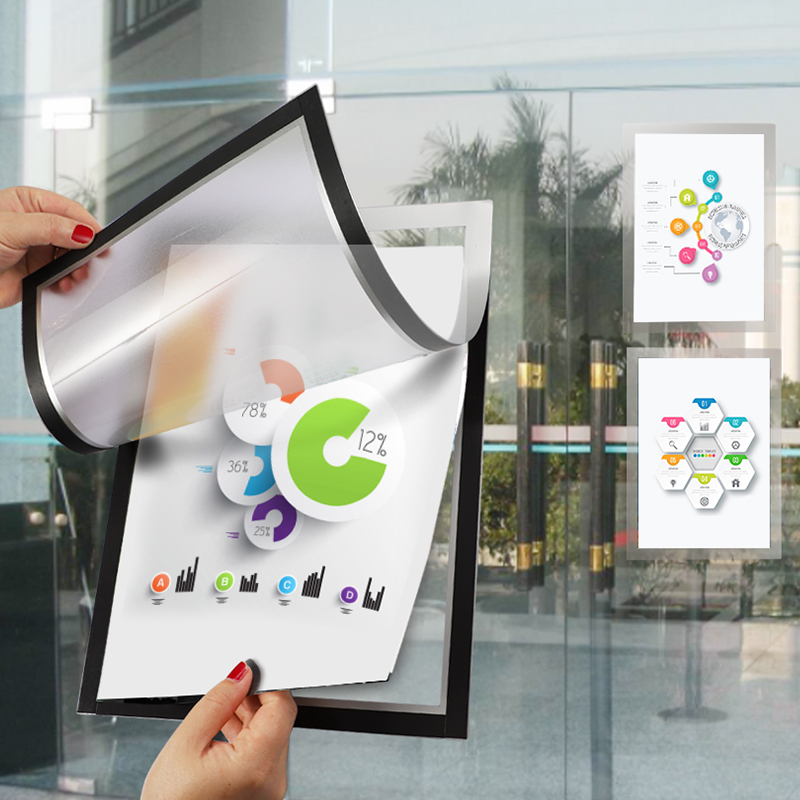 UCI Dropshipping Repositionable Double Sides Magnetic File window Magnetic File Frame Magnetic File Holder With Factory Price