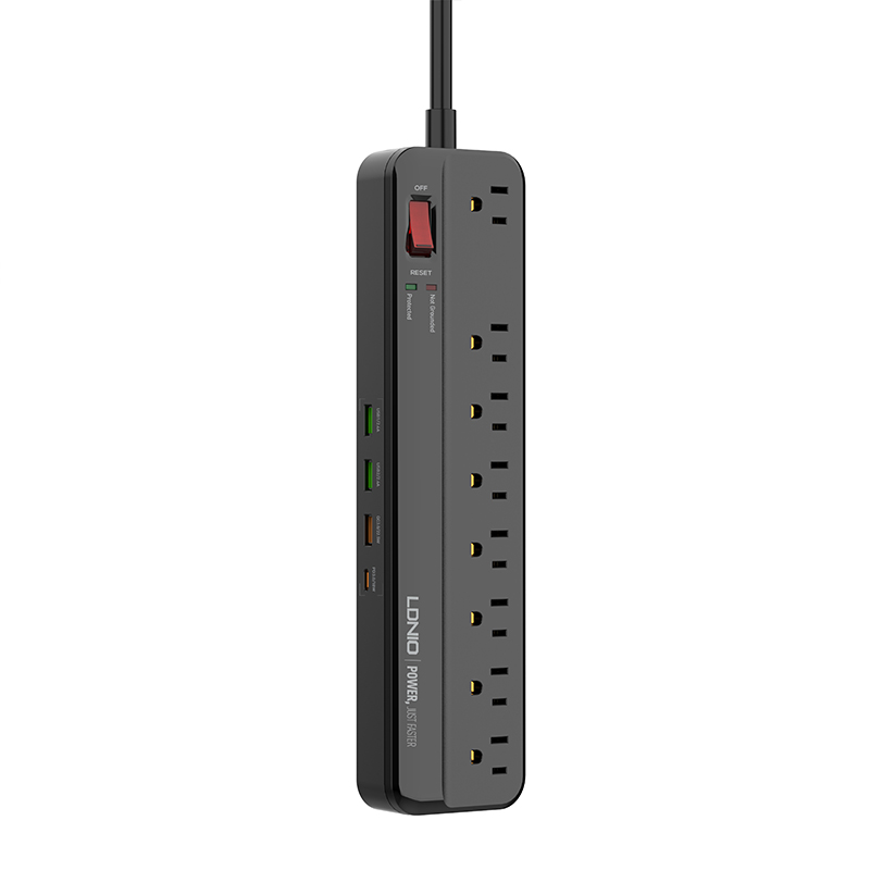 Новый трендовый удлинитель для зарядного устройства LDNIO SU8440, розетка с 12 отверстиями, штепсельная вилка стандарта США, Сетевой удлинитель PD QC3.0 с Usb, защита от перенапряжения