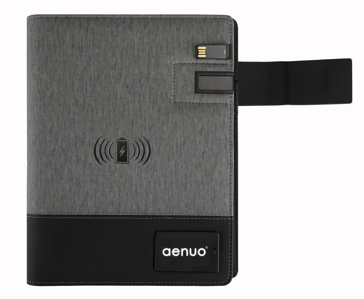 Блокнот-планировщик с блоком питания и usb-флэш-накопителем, блокнот А5 для бизнеса с беспроводным зарядным устройством