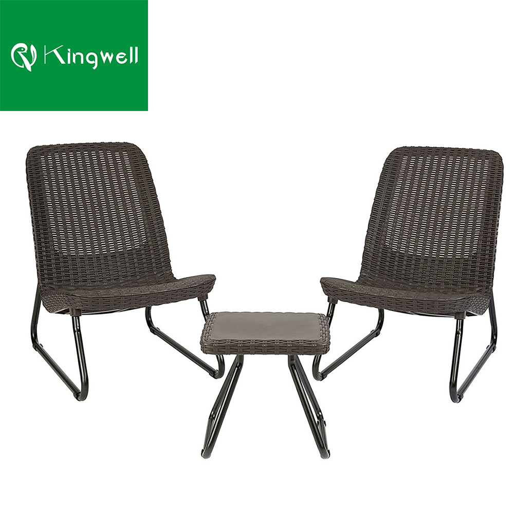 Outdoor garden Modern PE rattan weaving table set furniture
