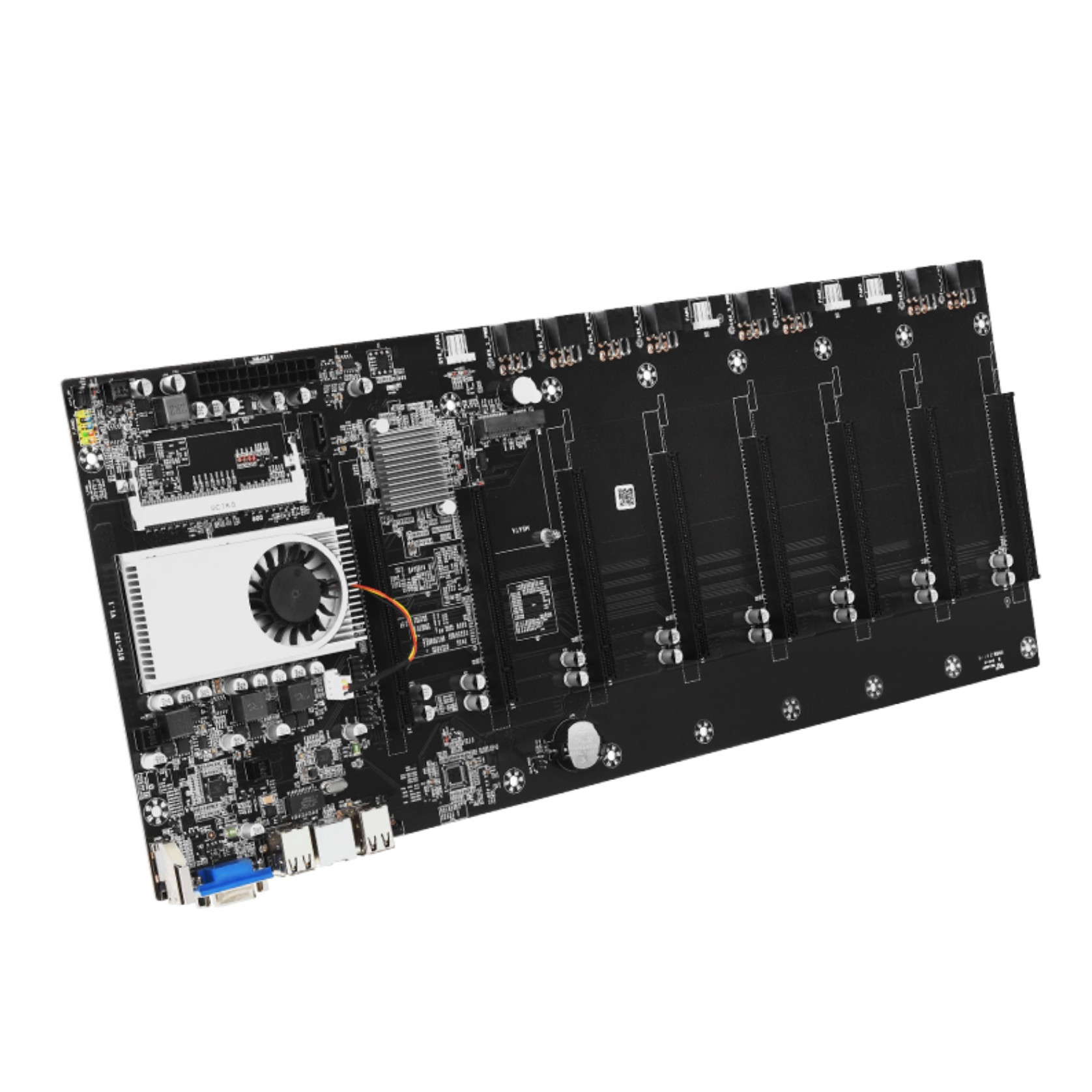 Крипто-эфирный добывающий Риг, 8 GPU материнская плата, Биткоин эфир, Майнинг LiteCoin, 8 шт. графики