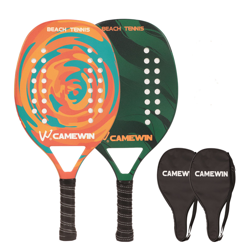 IN STOCK Casual Beach Frame Paddle Carbon Glass Fiber Beach Racket For Wholesale