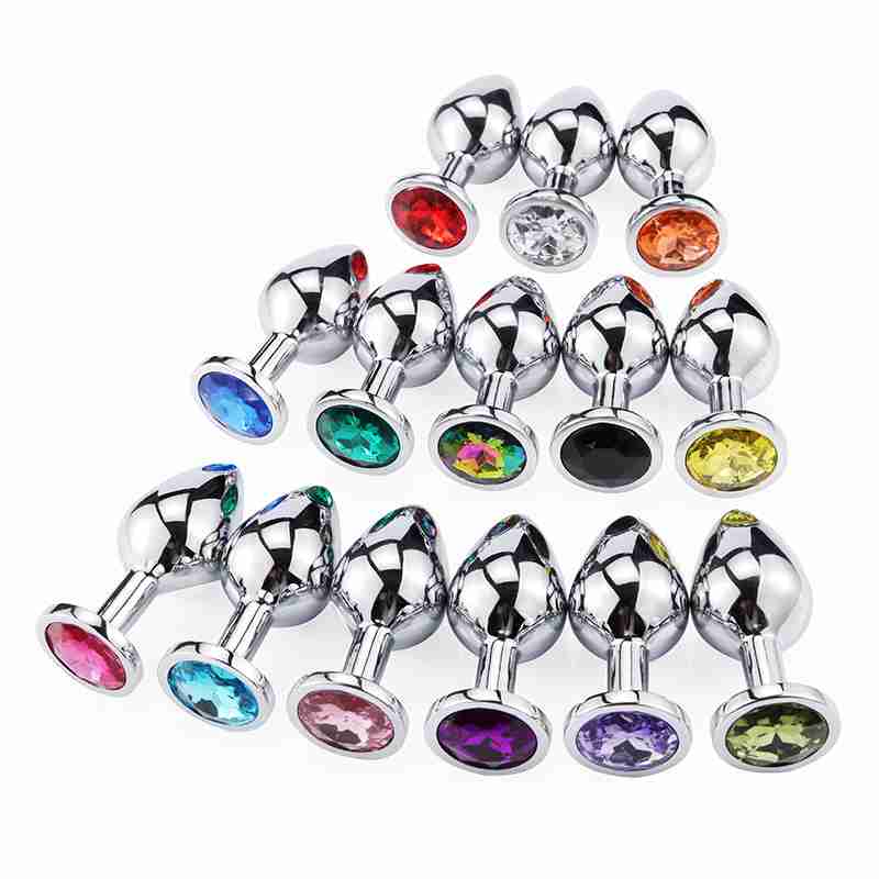 Small Crystal Anal Butt Plug Cheap Anal Sex Toys Aluminium Butt Anal Plug