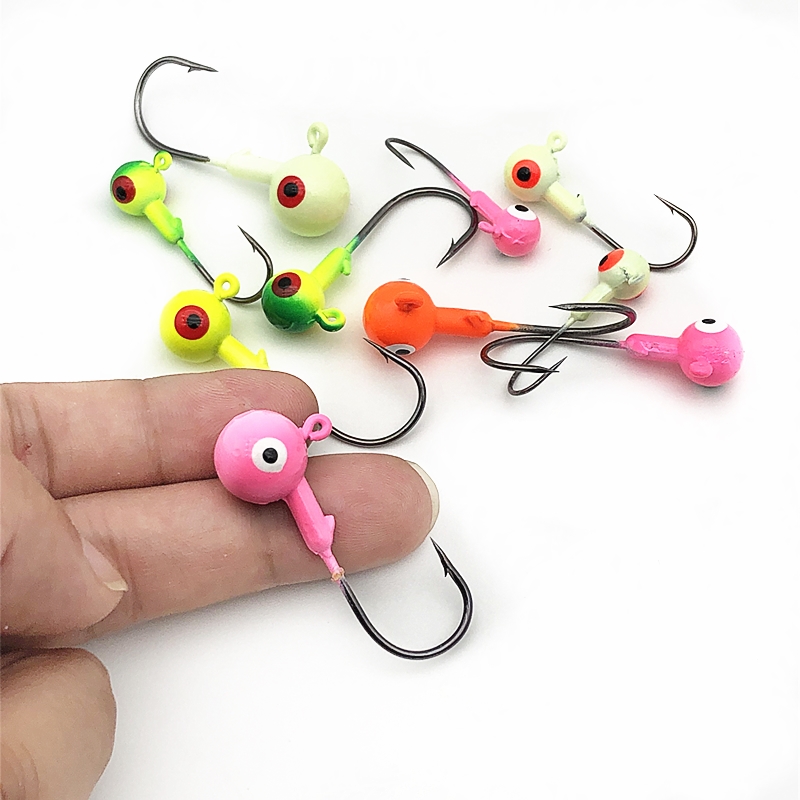 Top Right Fh007 5 Colors Jig Head High Quality Stainless Steel Colorful Lead Jig Head Hook Fishing Lure Hook