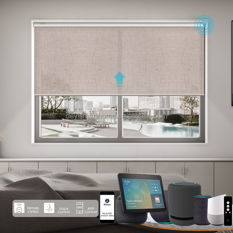 Deyi Google Alexa Homekit выдвижной моторизованный комплект с триггерами 12 В, моторизованные экраны, умные жалюзи