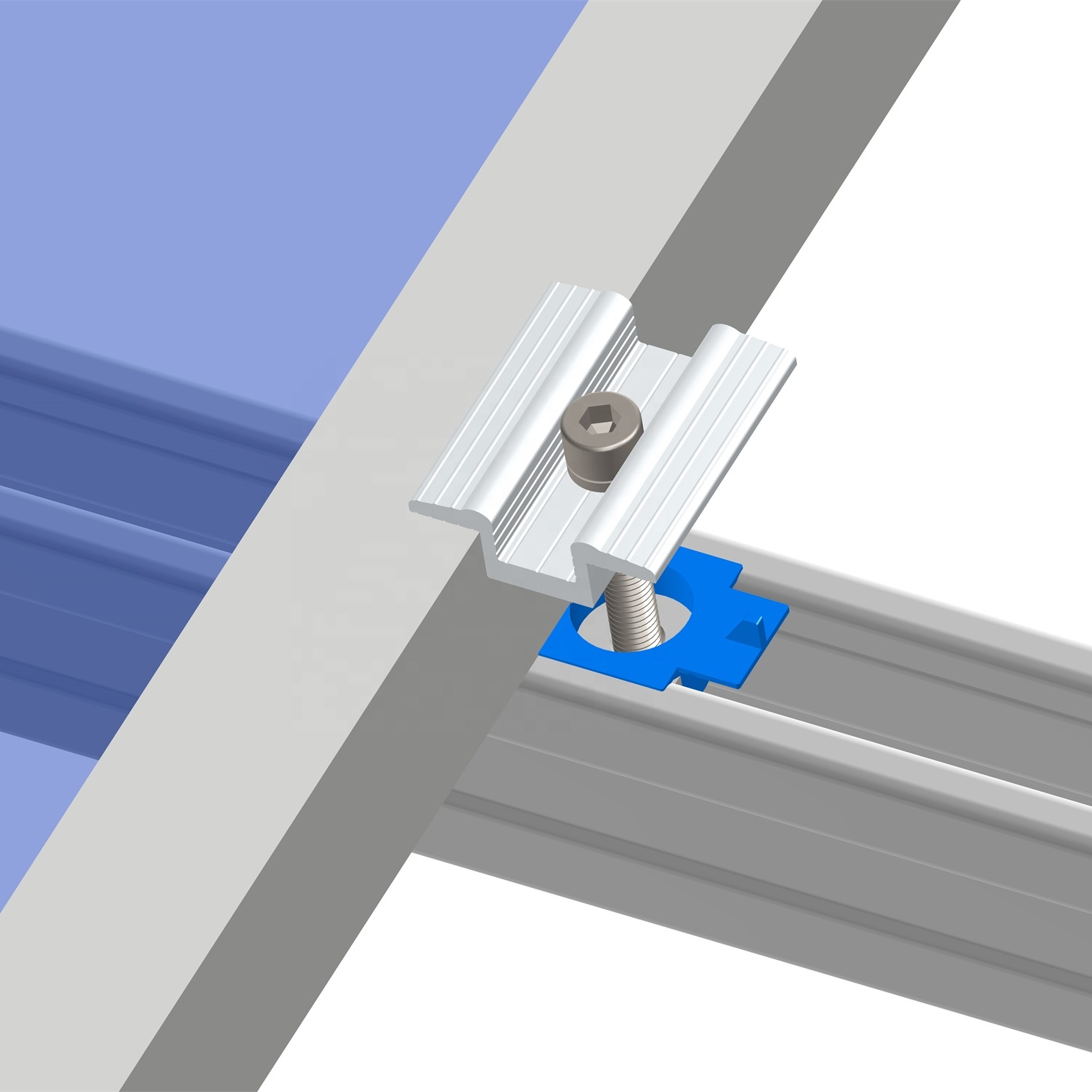 Roof solar panel fixing clamps for solar mounting system