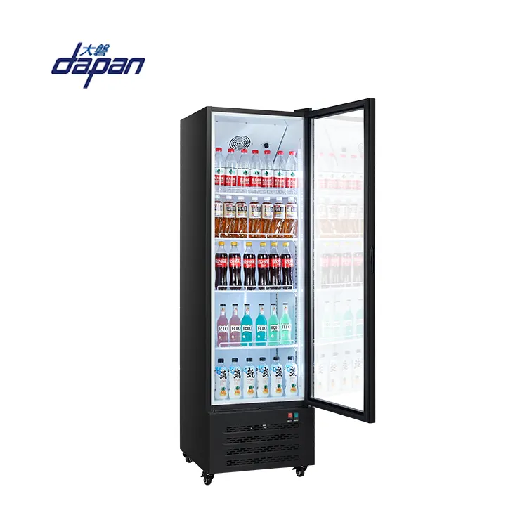 Upright Fridge Refrigeration Equipment Vertical Glass Display Coolers Wholesale Supermarket Commercial Refrigerator
