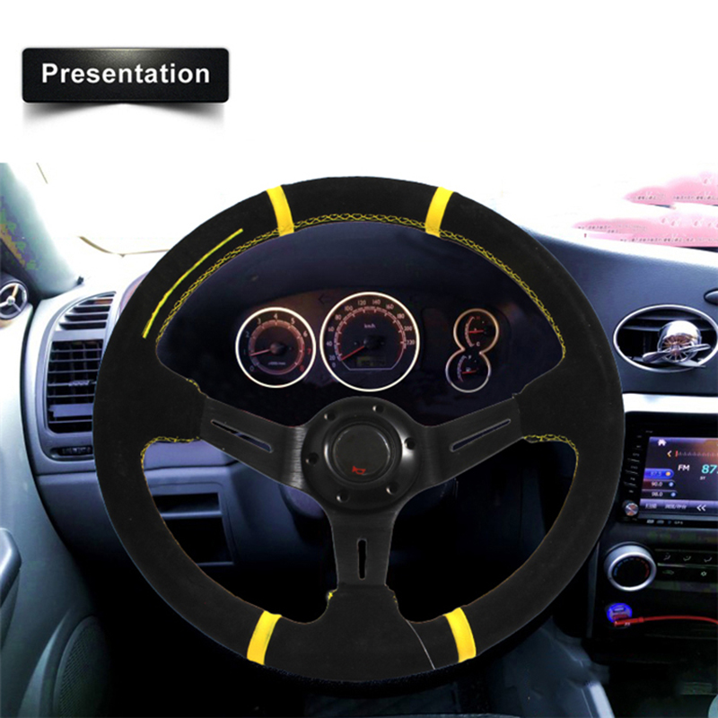 JDM гоночная культура автомобиля 14 дюймов d-образный гоночный руль wheeleel