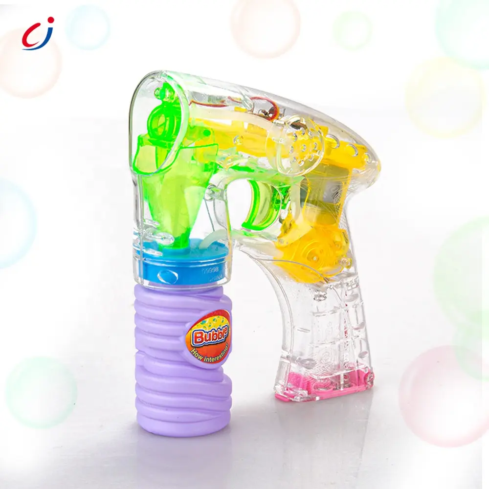 Chengji new hot sale summer outdoor blower machine cheap transparent light up wedding bubble gun