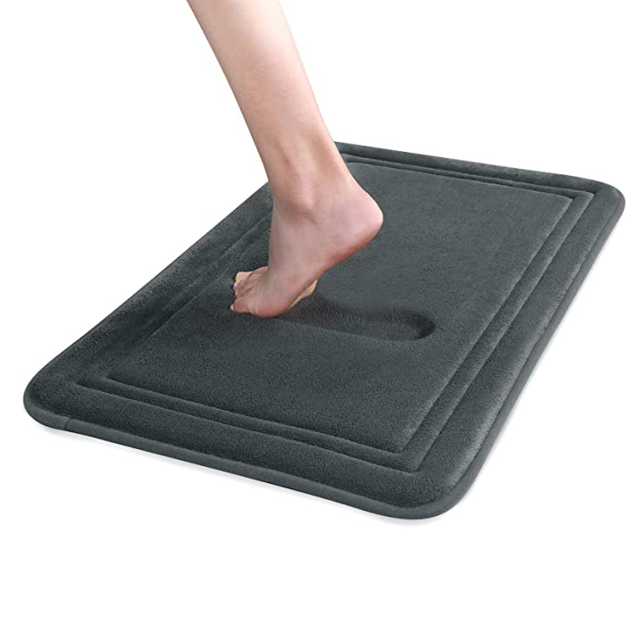Hot Sales Memory Foam Bath Mat Non Slip Absorbent Super Cozy Velvet Bathroom Rug Carpet