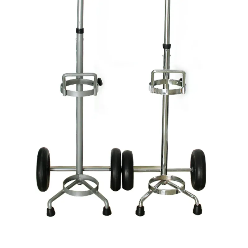 Gas Cylinders Medical Stainless Steel Trolley For ME/MD Small Oxygen Cylinder Cart Adjustable Height Oxygen Carts