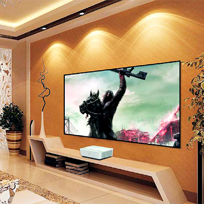 XY Screens China Factory Direct Selling 150" 16:9 ALR big screen PET Grid fixed frame projection screen for UST projectors