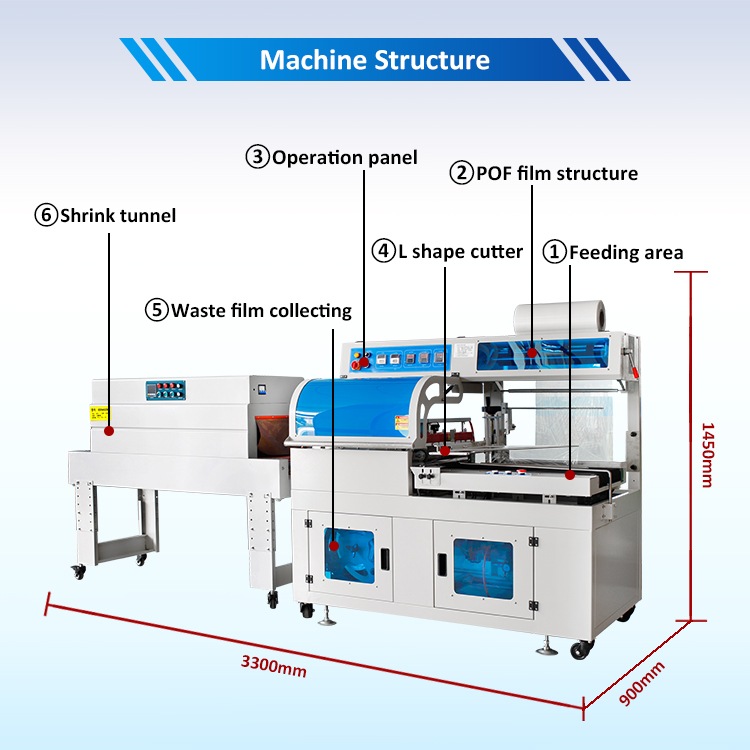Fast Delivery L Type Shrink Film Wrapping Machine For Stationery Printing Books Paper Rolls