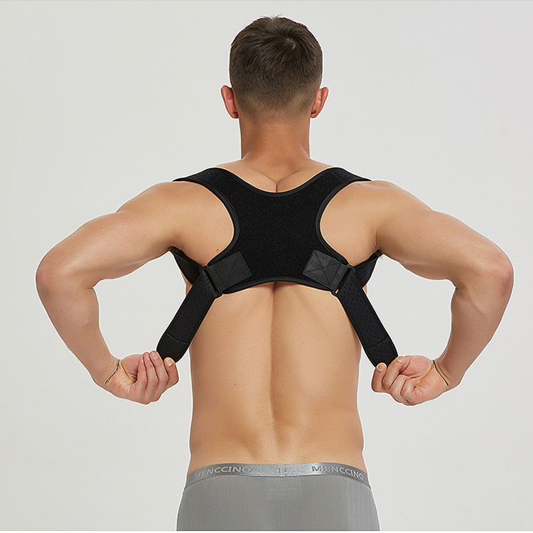 Dropshipping custom color neoprene soft posture band strapless spinal brace posture corrector
