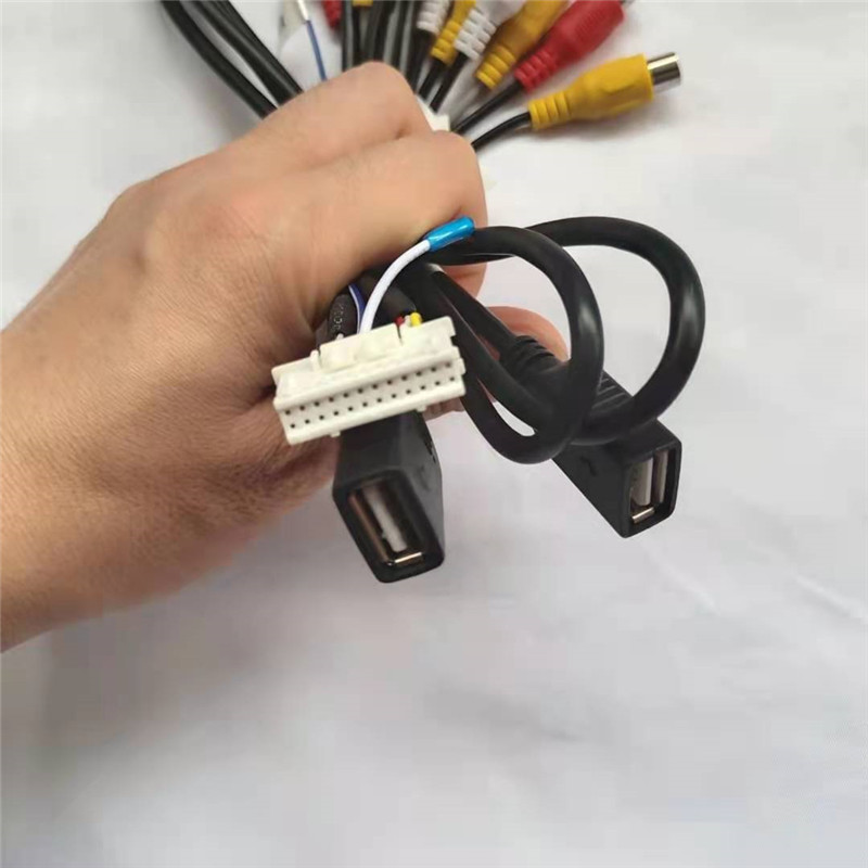 24pin RCA Audio line video input refitted power amplifier subwoofer for car DVD player navigation