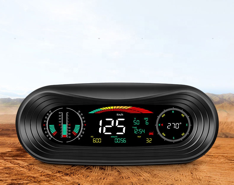 Умный GPS-Спидометр HUD P18, многофункциональный прибор для измерения наклона автомобиля
