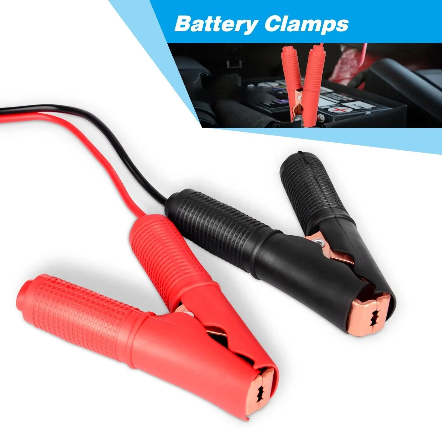 Wholesale Price Heavy Duty Car Battery Clips Test Clamp Alligator Clip Dc To Ac Inverter Alligator Clip cable