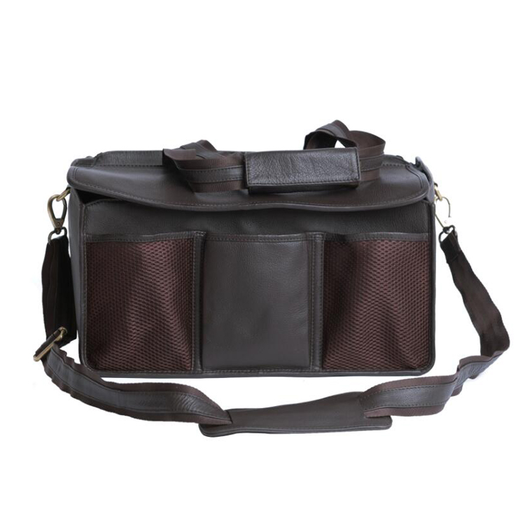 Factory Custom Large PU Leather Grooming Toolbox Horse Grooming Kit Bag