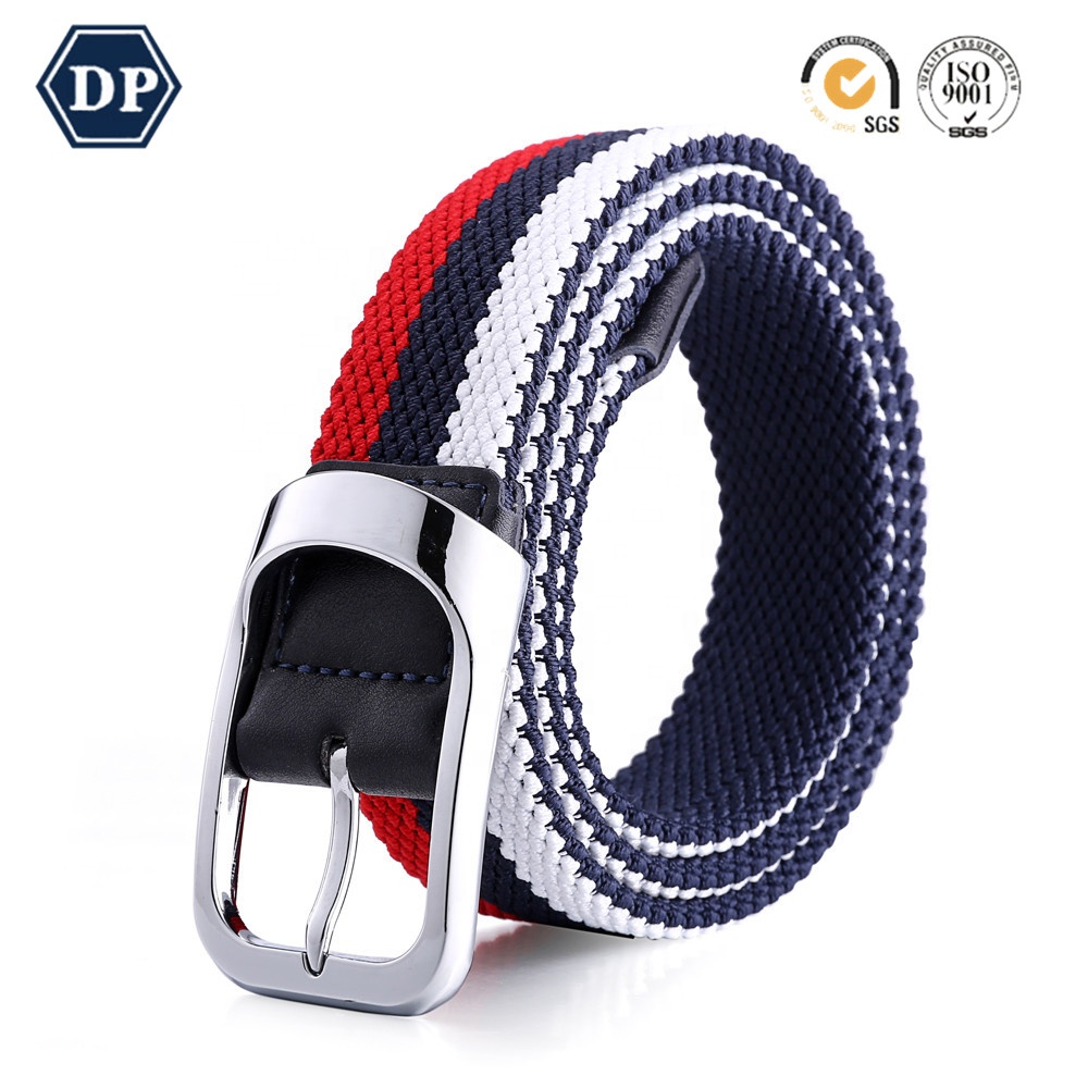 Wholesale Hot Selling Fashion Unisex Outdoor Sport Belt with High Polished Shiny Silver Buckle Leisure Sport Waist Belt