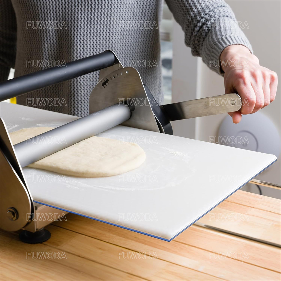Dough Sheeter Machine Manual Pasta Dough Roller Maker Machine for Icing Puff Pastry Pizza Dough Sheeter