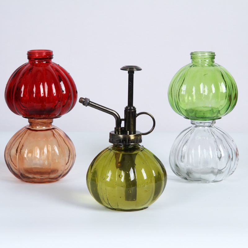 Vintage pumpkin glass Pot Pressure Sprayer For Succulent Plants Bonsai Flower Garden Tools Watering Cans Spray Bottle