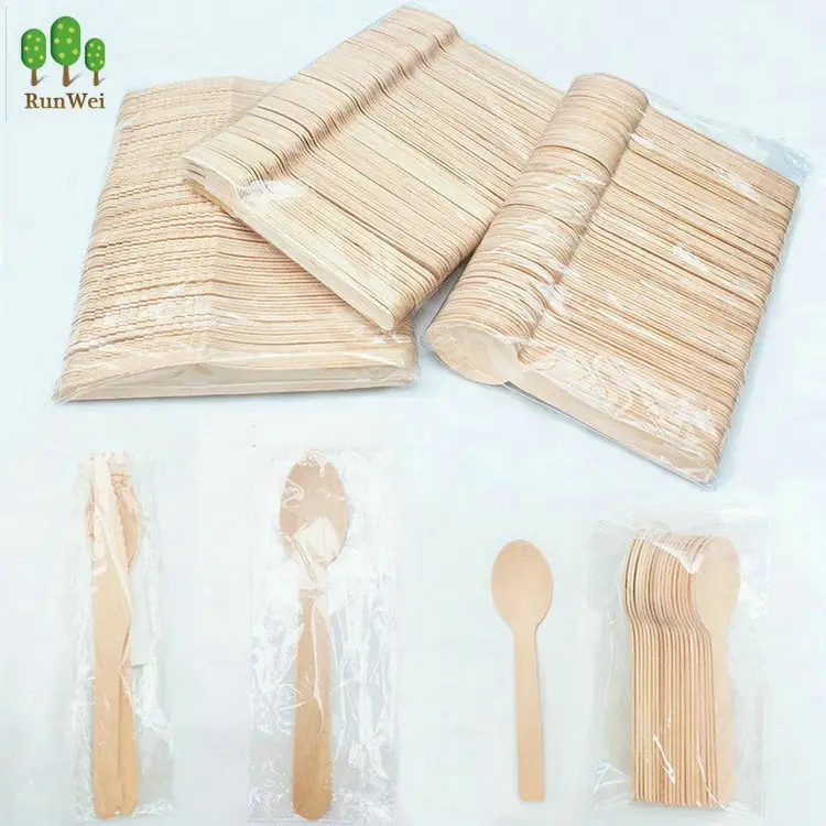 Wooden Disposable Cutlery Disposable Wooden Cutlery Spoon Wooden Spoon Eco-friendly Cutlery