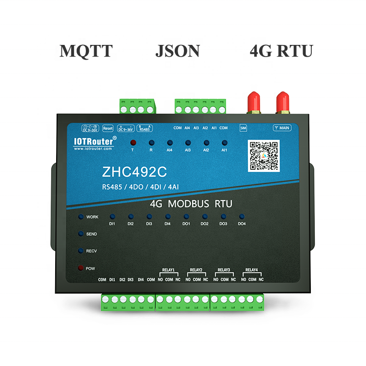 Модем 4G LTE Cat-1 для последовательного порта RS485 для PLC и SCADA ZHC492C
