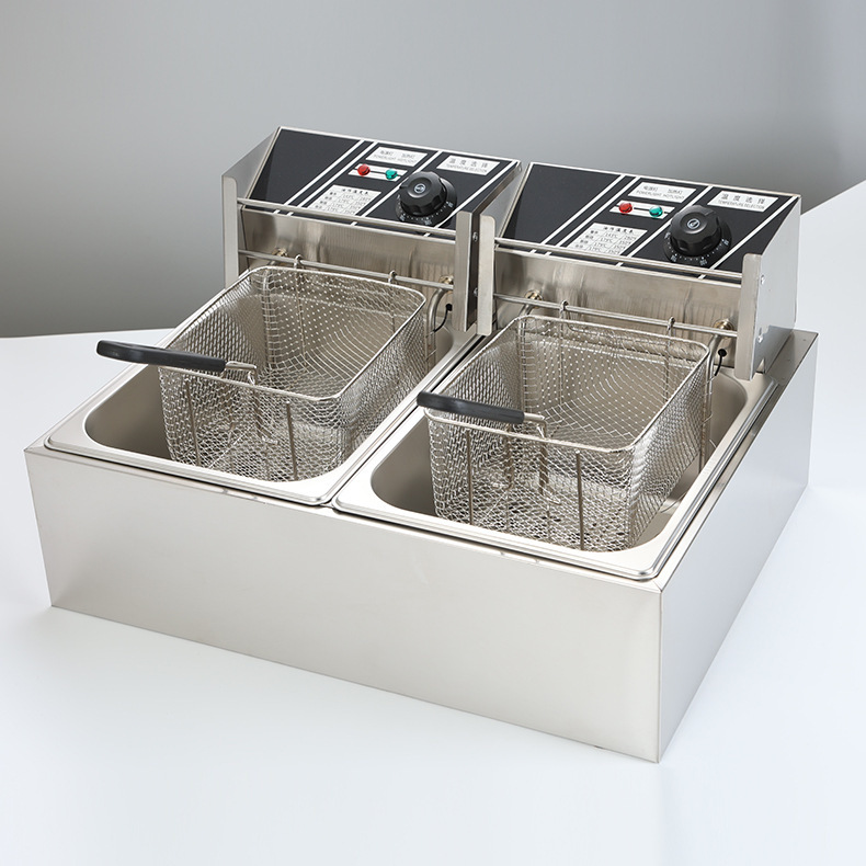 6L/12L Customized Factory Stainless Steel Industrial Electric Restaurant Equipment Deep Fryer Commercial