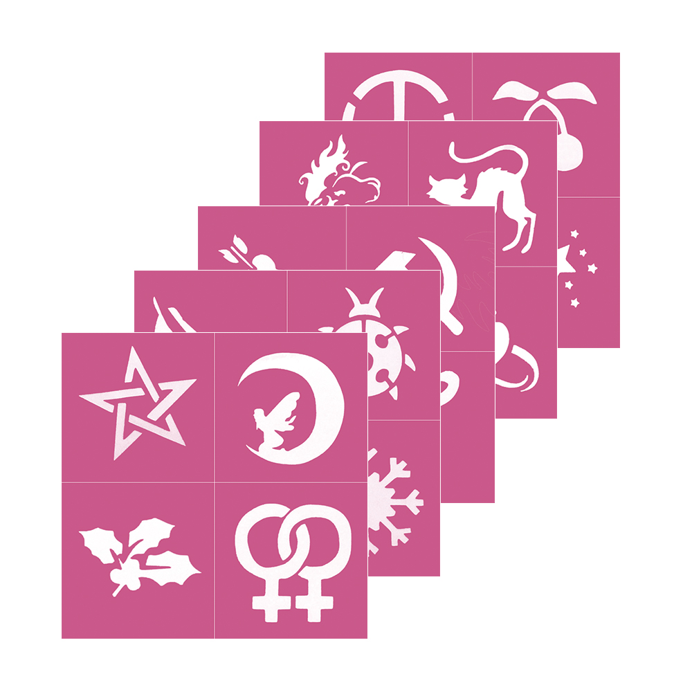Heart Style Golden Phoenix Self Adhesive Temporary Body Art Tattoo Stencils