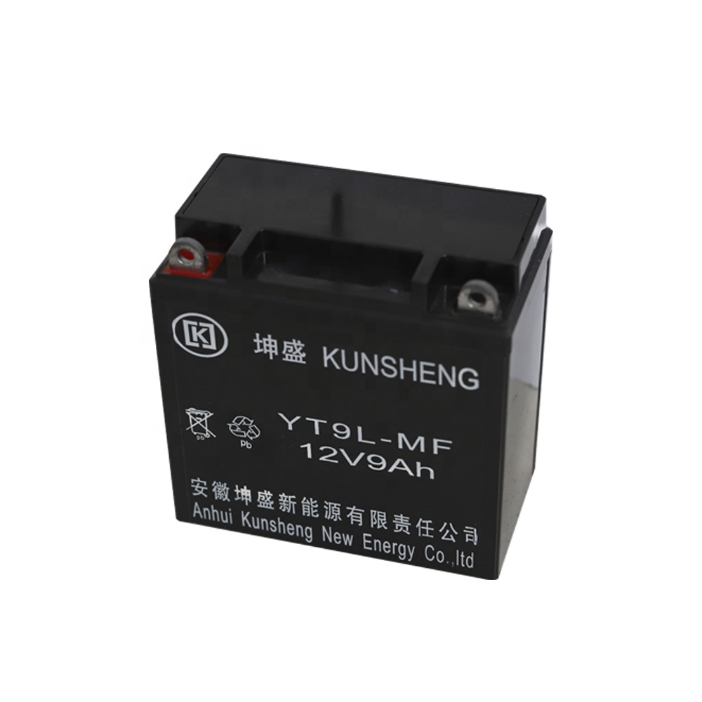 Lead acid motorcycle rechargeable battery motorcycle battery 12v 9ah YT9L-MF