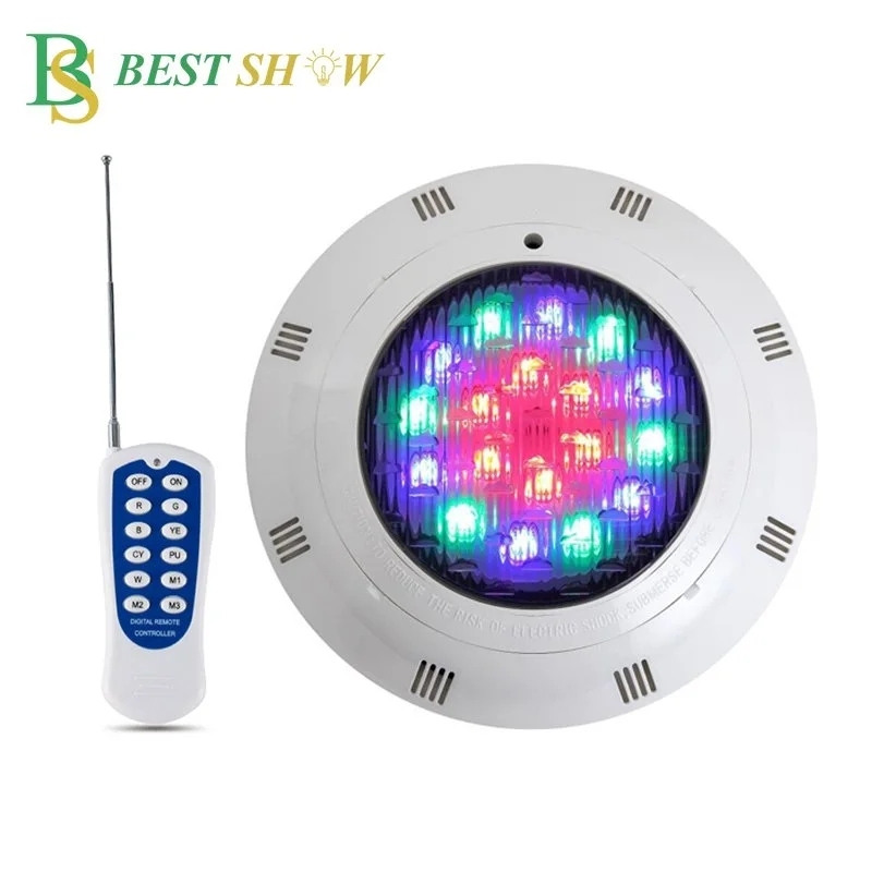 IP68 Led Luces De Piscina Swimming Underwater Light with Remoter AC/DC 12V RGB Lamp Waterproof Led Pool Light RGB
