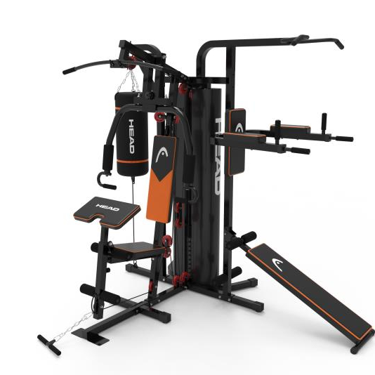 Home Gym Pull Up And Chest Fitness 3 Station Equipment Chest And Back Training Multi Function Station With Punching Bag