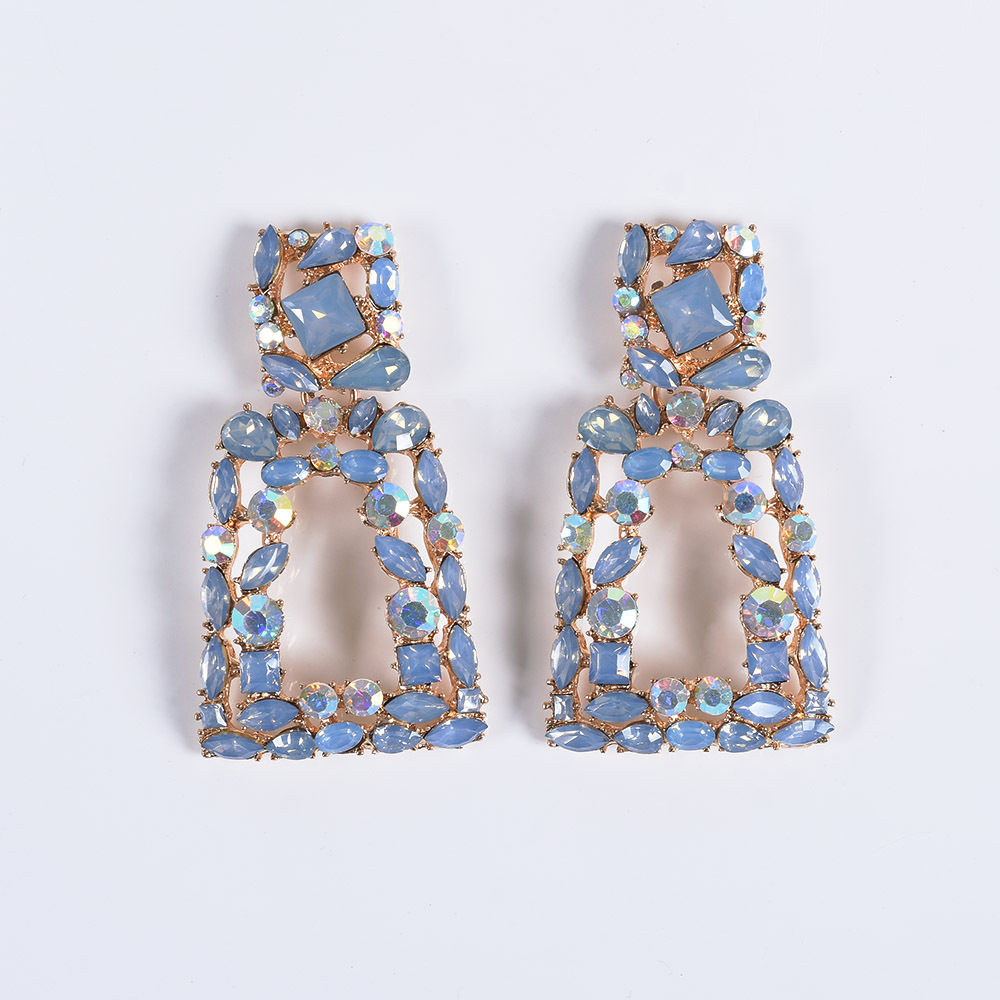 Unique custom high quality designer rhinestone retro diamond africa trendy earrings for women
