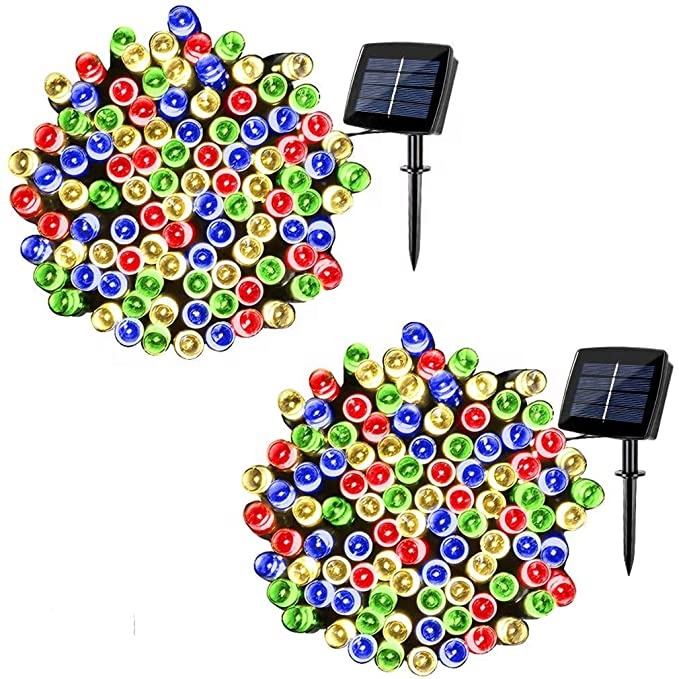 Hot Sell 2 Pack 72ft 200LED Solar Powered String Lights Solar Fairy String Lights Outdoor Waterproof for Christmas Patio Home,