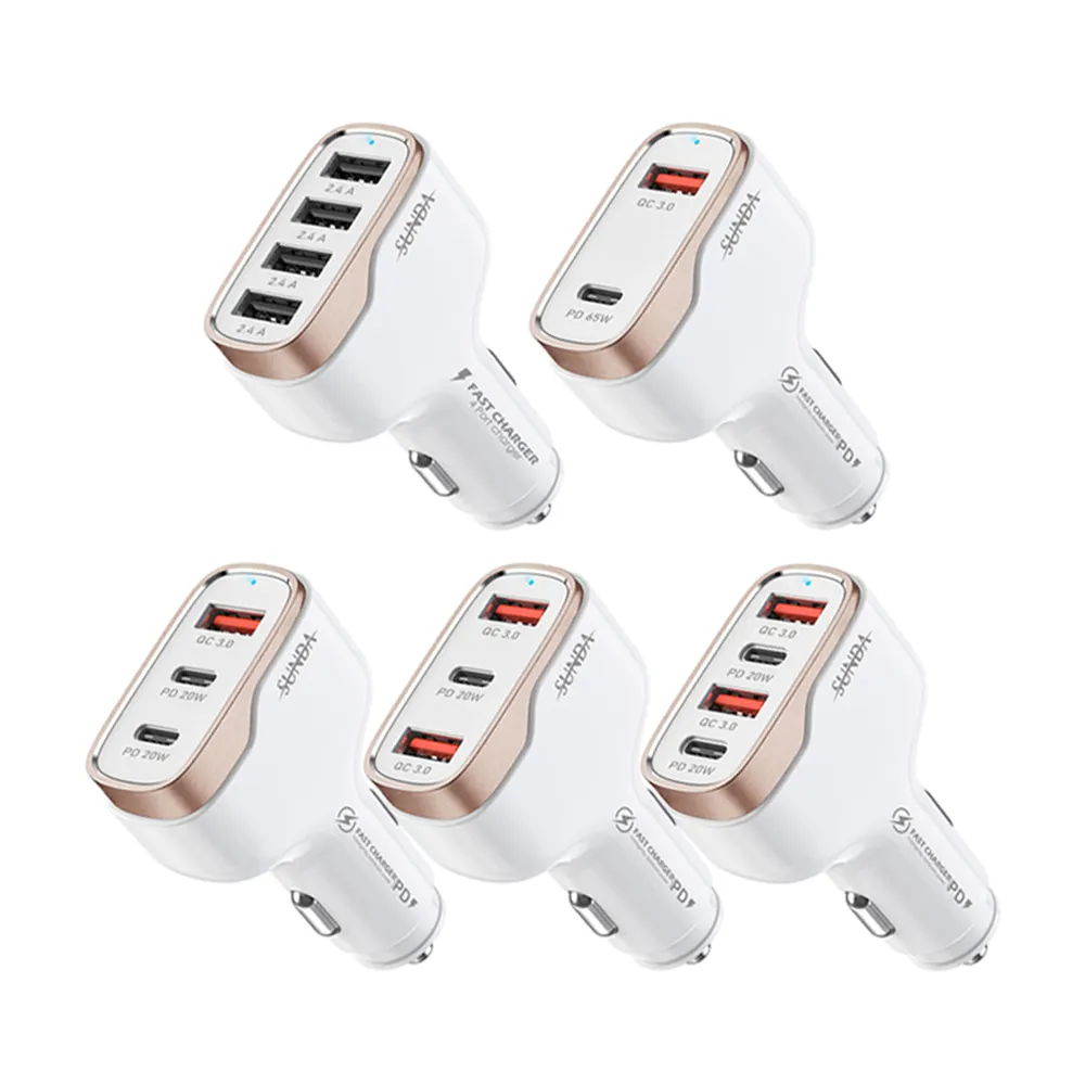 Автомобильное зарядное устройство, адаптер PD 20 Вт + QC 3,0 Type C USB C, быстрая зарядка мобильного телефона, автомобильное зарядное устройство USB, 38 Вт 40 Вт 48 Вт 83 Вт