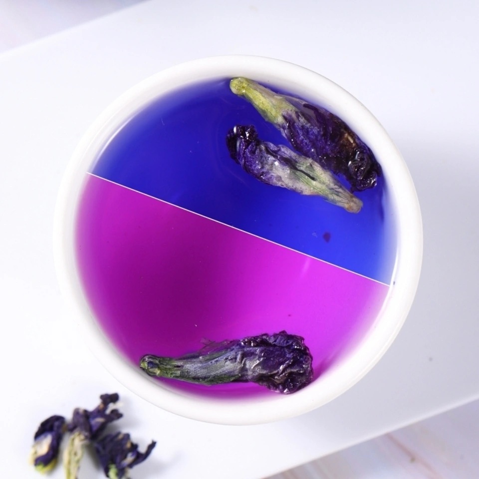 Dropship Butterfly Pea Flower Dried Blue Color 100% Pure Healthy Dried Flower Tea in Flavor Tea