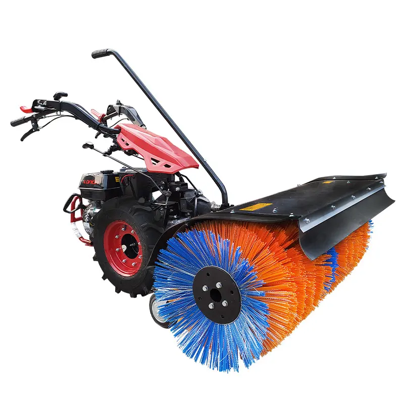 Walking Type 6.5hp Power Snowplow Snow Sweeper For Snow Removing Cleaning