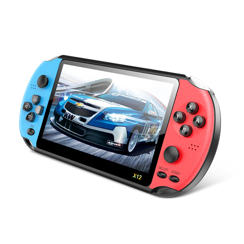 Игровая приставка X12, 2000 + игр, 480p, 5,1 дюйма, ЖК-экран, встроенный аккумулятор