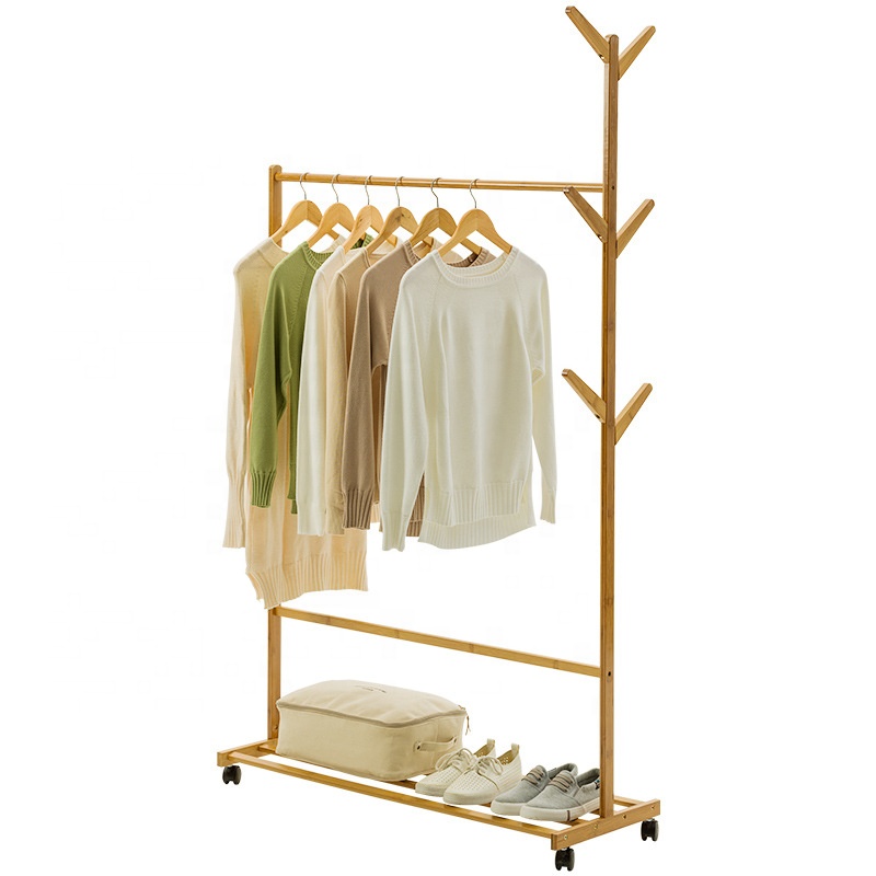 Eco-friendly Multi-Purpose Bamboo Clothing Garment Rack
