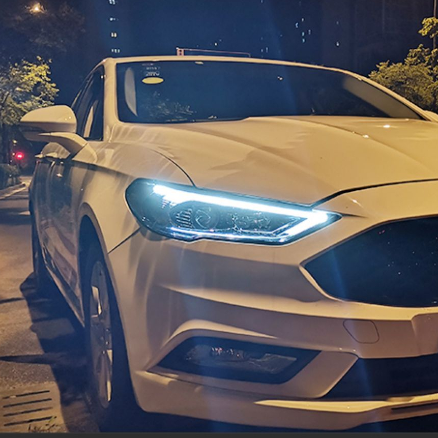 Светодиодные фары для Ford Mondeo Fusion 2017-2020, противотуманные фары, дневные ходовые огни DRL, светодиодная фара, автомобильные аксессуары