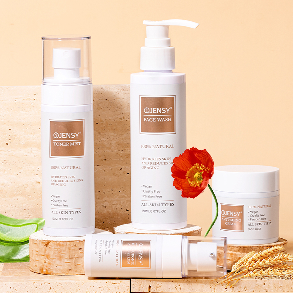 Private label niacinamide moisturizer skin care serum anti aging collagen whitening brightening vitamin c skin care set