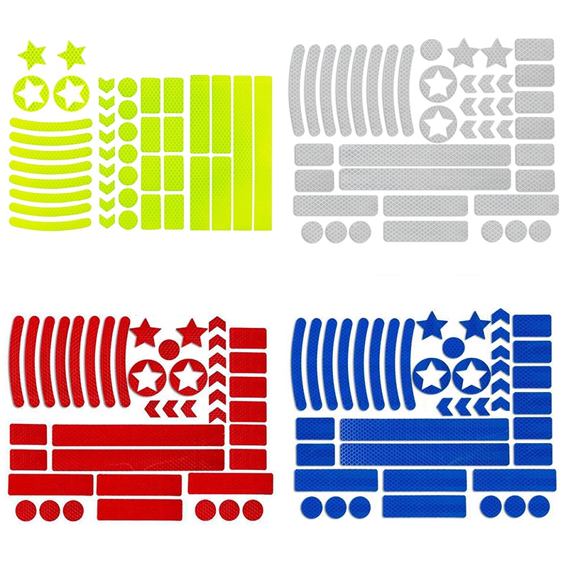 Reflective Strips Stickers Waterproof Bike Tape Night Visibility Reflector Stripe for Motorcycle Helmets Strollers