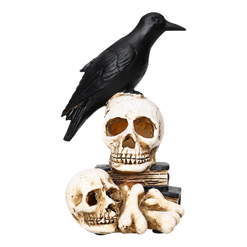 Halloween Raven Skeleton Light Terror Skeleton Crow Light Led Halloween Party Horror Prop