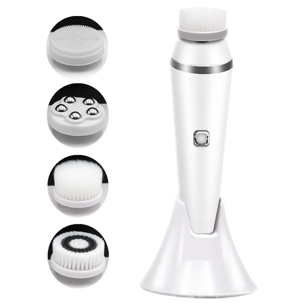 waterproof rechargeable spin rotating face pore cleansing wash facial cleaning brush home use