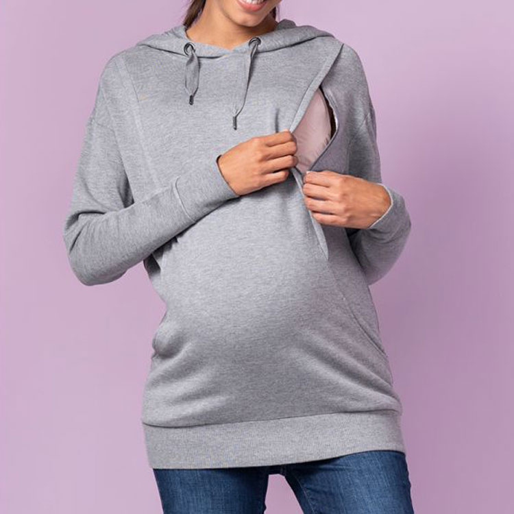 Wholesales Breastfeeding Jumper Maternity Sweatshirts Women Sweatshirt Maternity Hoodie For Nursing
