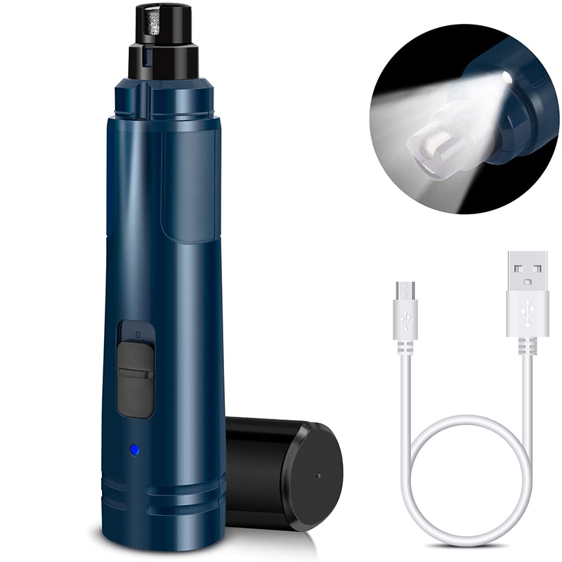 Новый дизайн, светодиодная машинка для стрижки собак, 2 скорости, USB зарядка, электрический триммер для ногтей, низкий уровень шума, мощный безболезненный уход за лапами