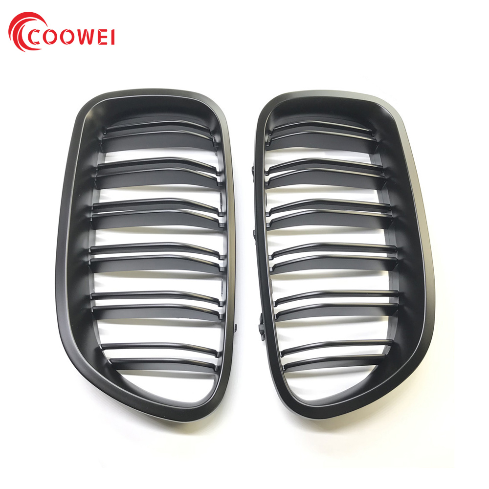 Передняя решетка радиатора BMW F10 5 Series 520i 523i 525i 530i 535i 2010 + матовая черная двойная решетка M5